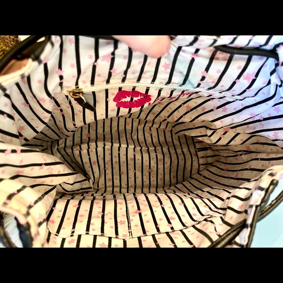 Betsey Johnson Luv Betsey Pink & Black Kitty Backpack - Picture 5 of 5